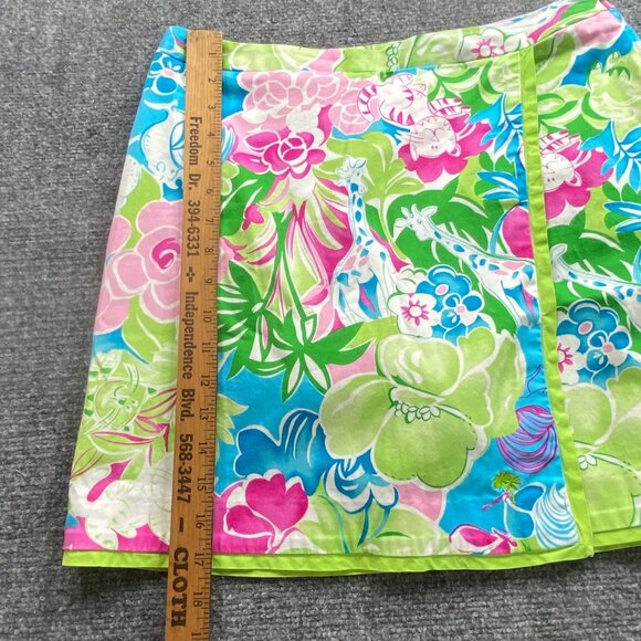 Island Republic Skort Women's 8 Pink‎ Green Floral Giraffes Lions Activewear - Picture 8 of 11